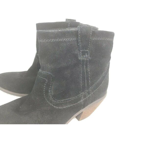 Call It Spring Black Suede Western Booties Boots Size 9 - Picture 4 of 8